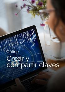 Online. Crear y compartir. Imagen web.